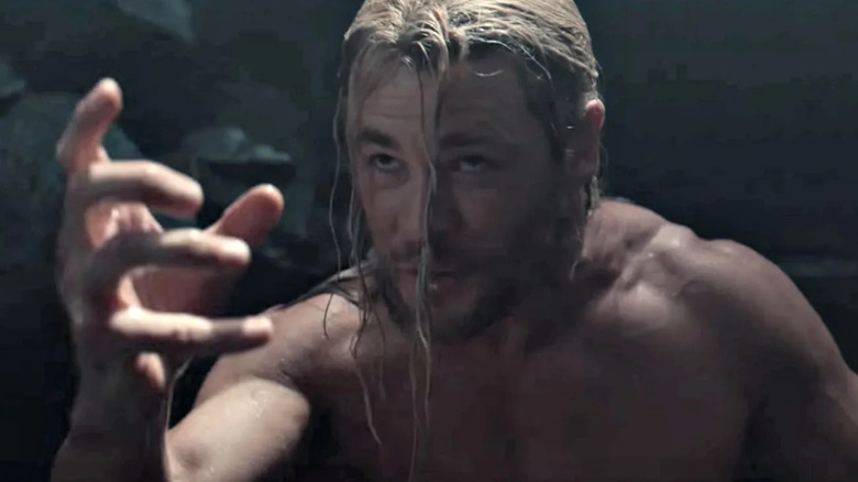 Thor in the Water of Sight in Avengers: Age of Ultron