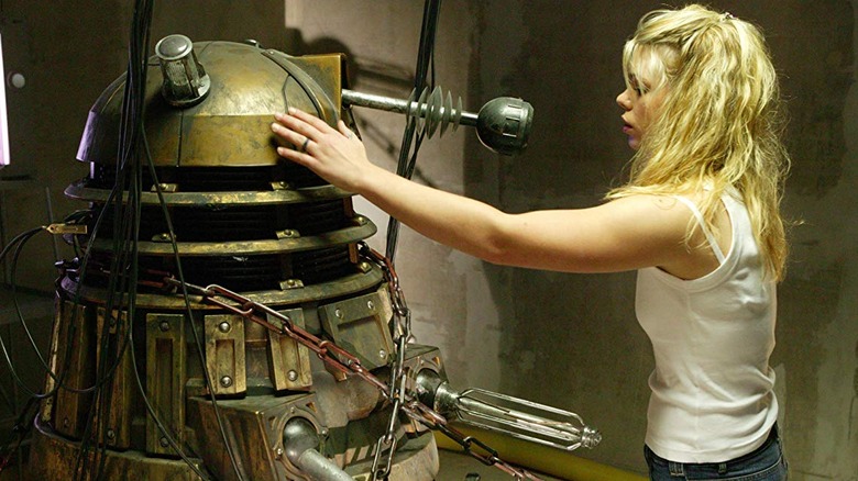 Rose touching a Dalek
