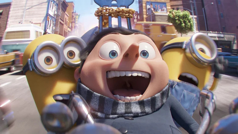 Gru and co rushing to watch Minions at home