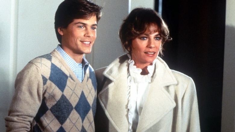 Skip (Andrew McCarthy) ntroduces Ellen (Jacqueline Bisset) in Class