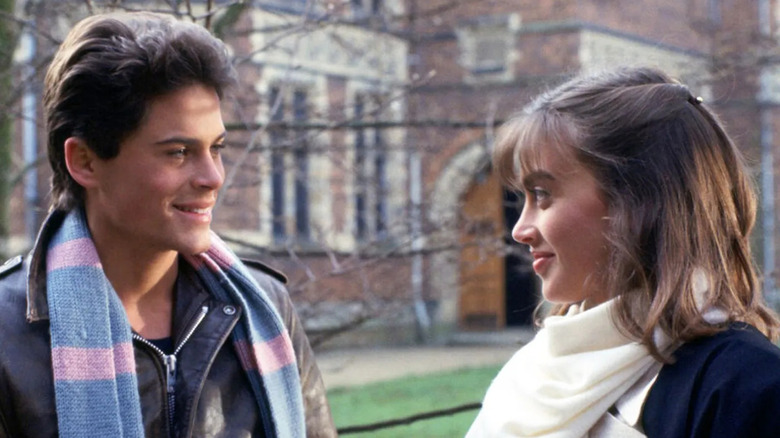 Nick (Rob Lowe) smiles at Lady Victoria (Amanda Pays) in Oxford Blues