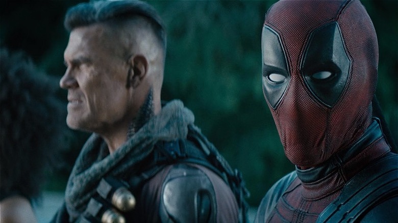 Josh Brolin as Cable and Deadpool looking into camera