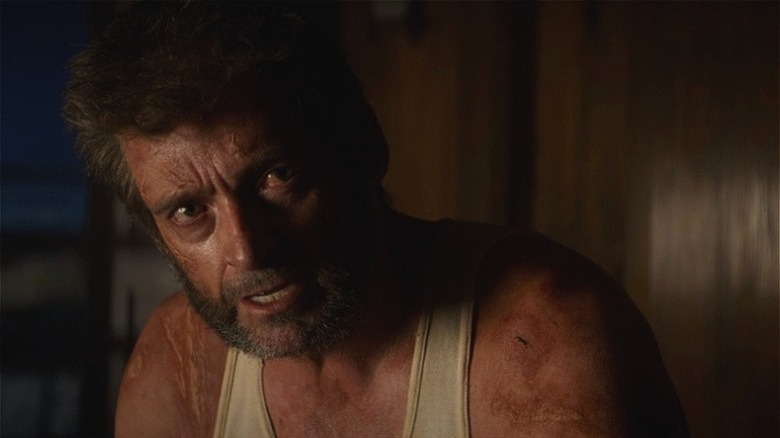 Hugh Jackman as Wolverine looking sad 