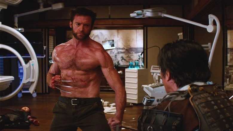 Hugh Jackman Wolverine shirtless claws out