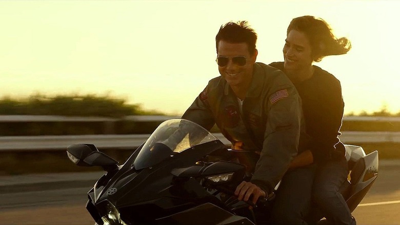 Tom Cruise and Jennifer Connelly in Top Gun Maverick