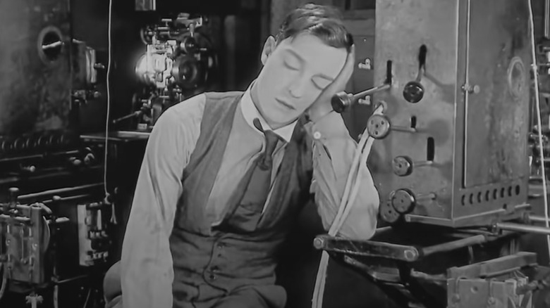Buster Keaton Sherlock jr. sleeping projector