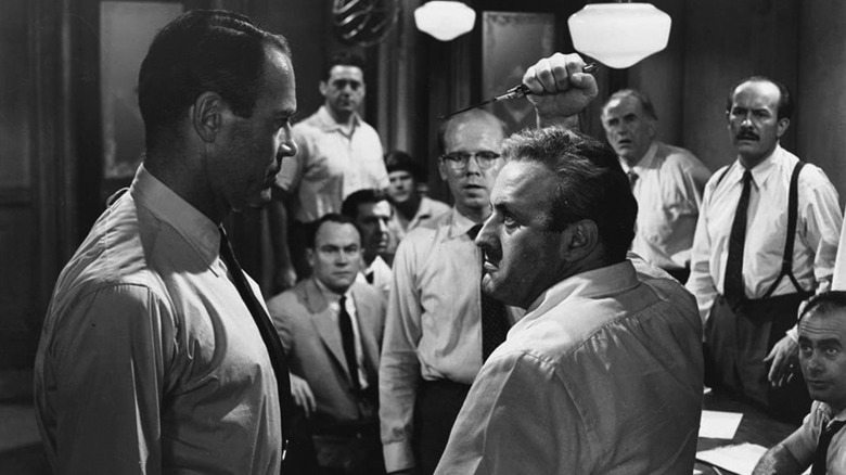 Henry Fonda, Jack Klugman, Lee J. Cobb, John Fiedler, E.G. Marshall, Joseph Sweeney, George Voskovec, and Jack Warden in 12 Angry Men 