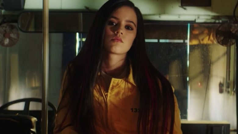 Jenna Ortega school bus American Carnage