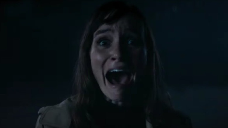 Jocelin Donahue screaming in dark fog offseason