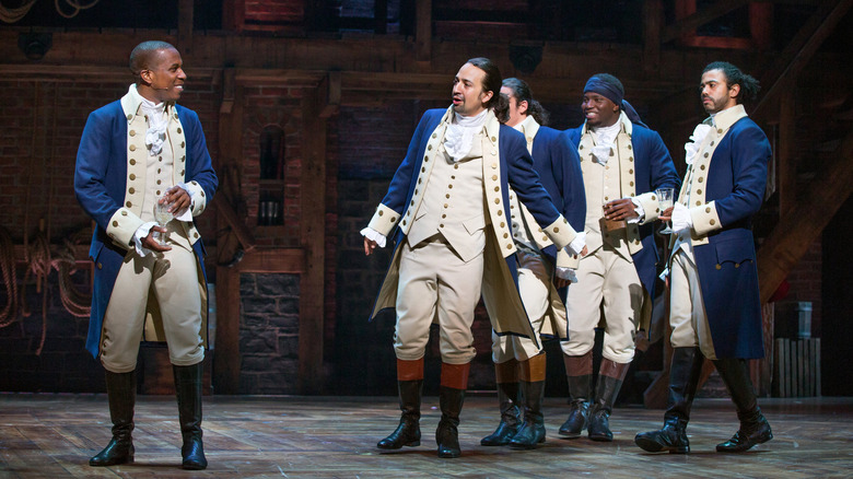 Lin Manuel Miranda, Leslie Odom Jr, Daveed Diggs and Anthony Ramos, 