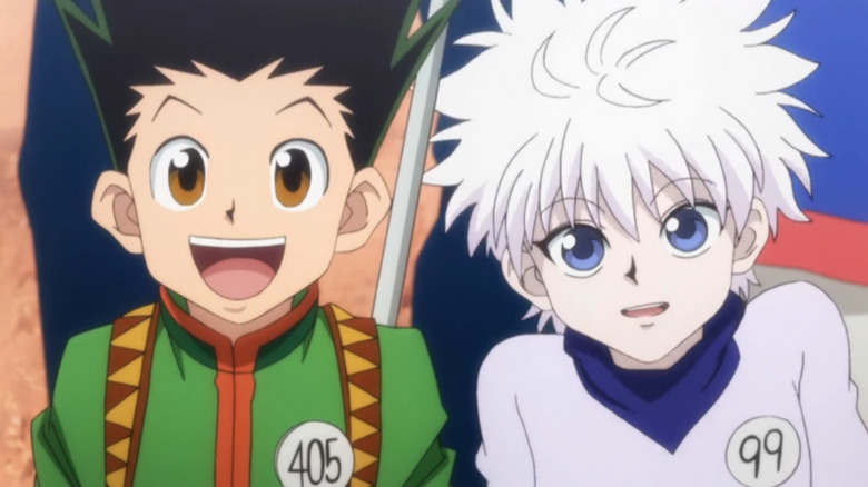 hunter x hunter gon and killua smiling