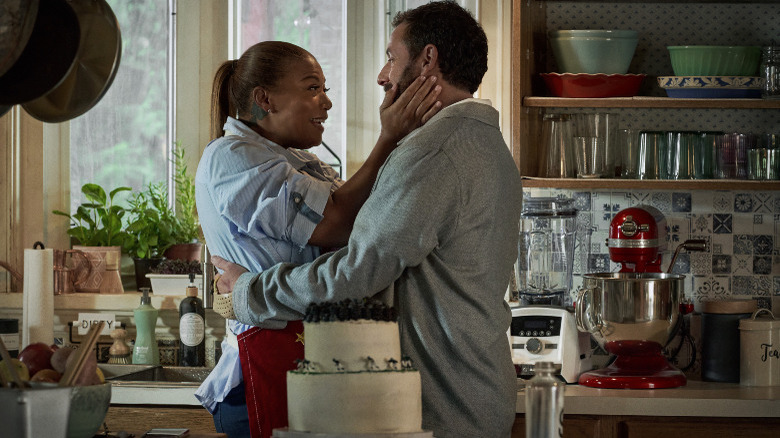 Queen Latifah and Adam Sandler in Hustle