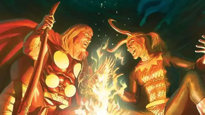 Immortal Thor #6 capa de Thor e Loki