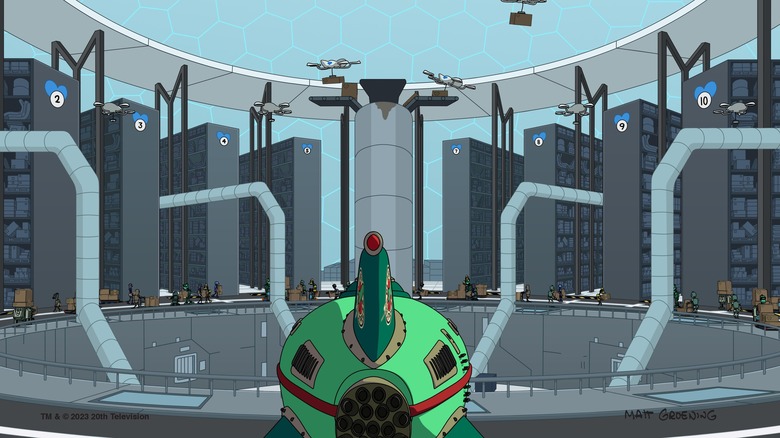 Futurama, the spaceship inside Momazon