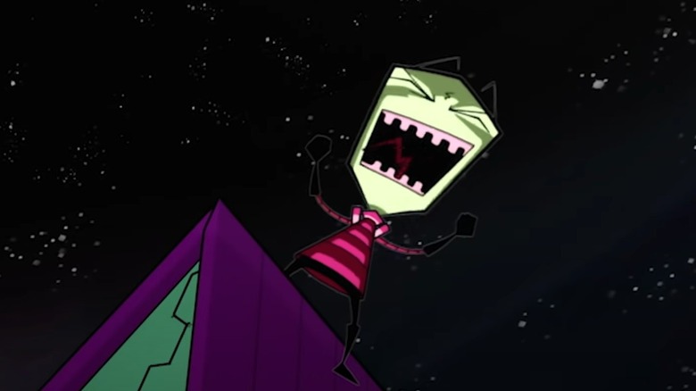 Zim maniacally laughing at night