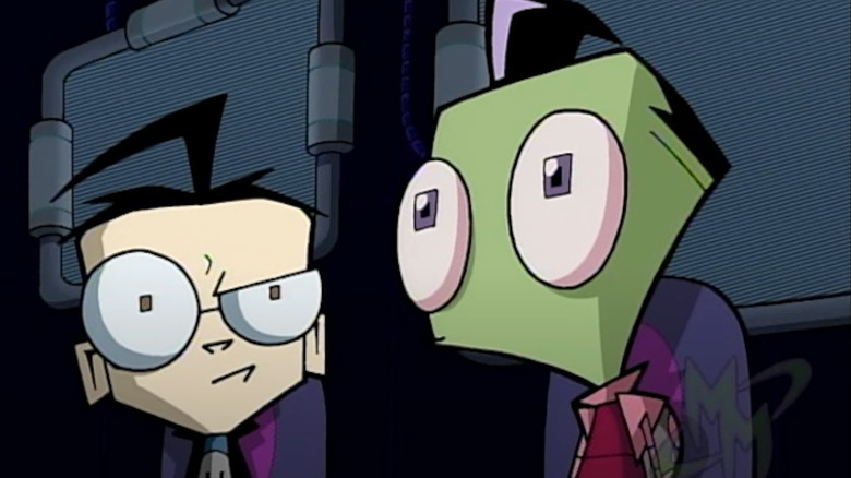 Zim and Dib looking surprised