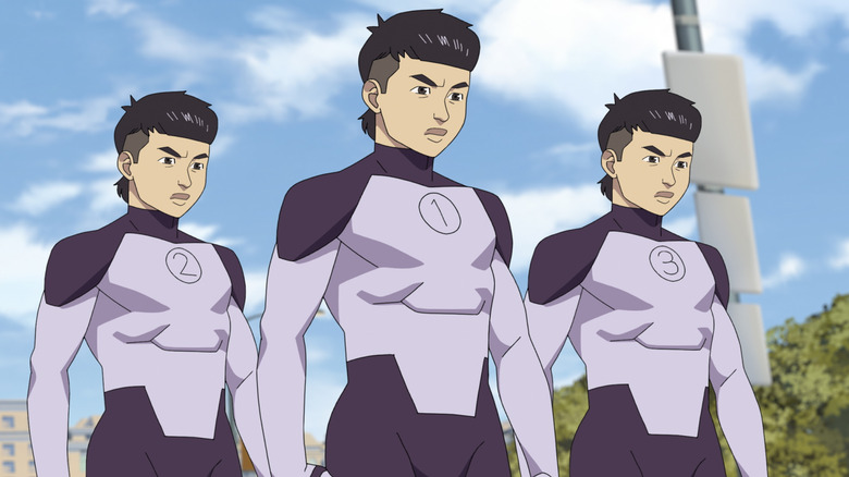 Multiple Multi-Pauls standing together in Invincible