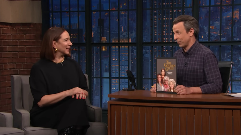 Maya Rudolph and Seth Meyers on Late Night with Seth Meyers