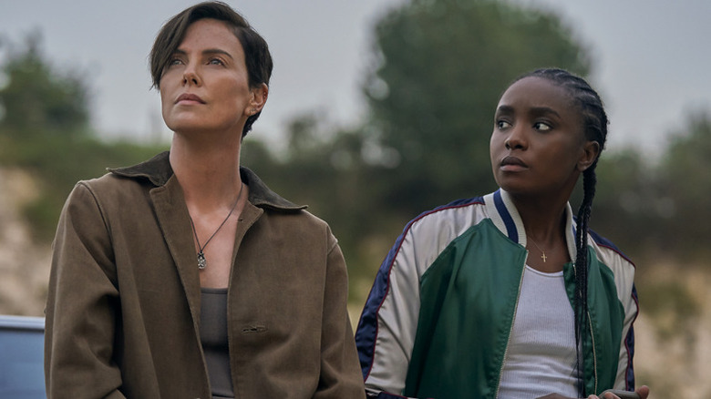 Charlize Theron and Kiki Layne in The Old Guard