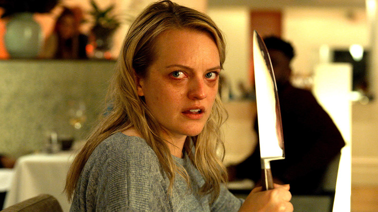 The Invisible Man, Elisabeth Moss with knife