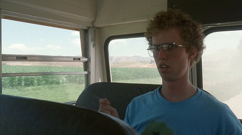 Napoleon riding bus in Napoleon Dynamite