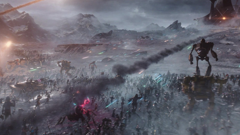 Battle scene from Ready Player One