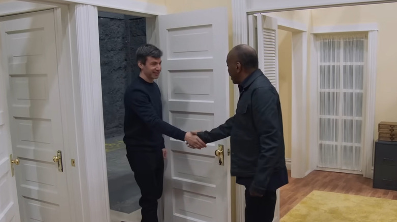 Nathan Fielder meeting Skeete' actor double in The Rehearsal