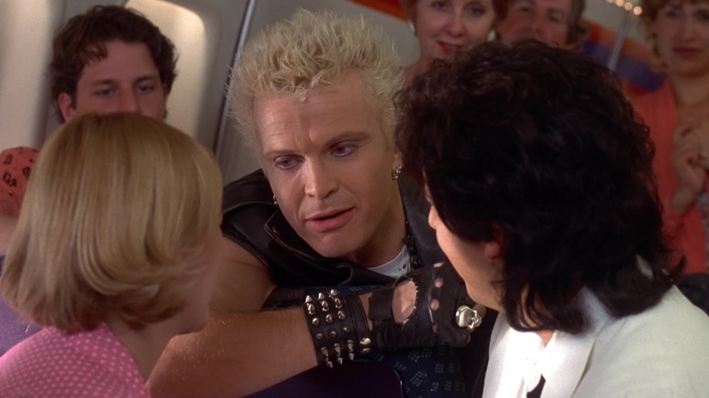 Drew Barrymore, Billy Idol, and Adam Sandler in The Wedding Singer