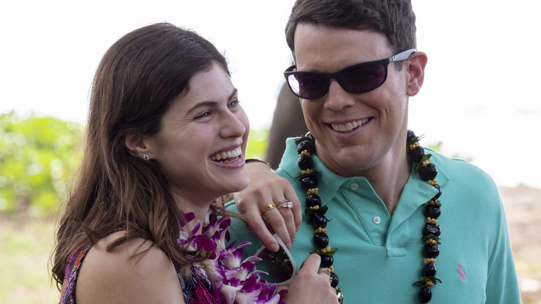 Alexandra Daddario and Jake Lacy in The White Lotus