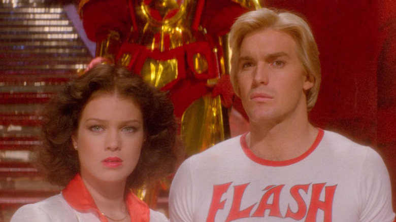 Melody Anderson and Sam Jones in Flash Gordon