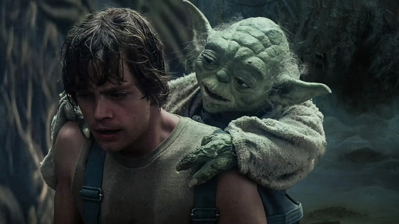 Luke and Yoda in The Empire Strikes Back