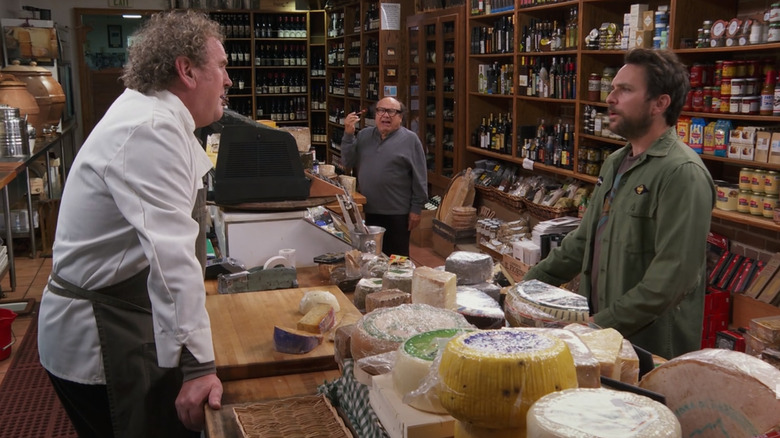 Colm Meaney and Charlie Day in It's Always Sunny in Philadelphia