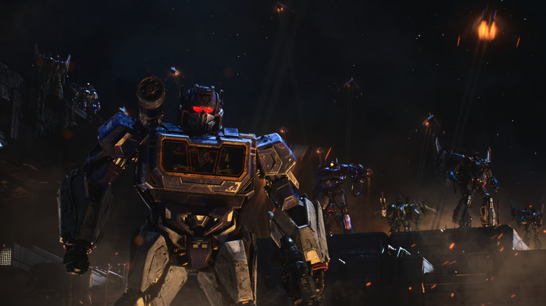 Bumblebee Soundwave and other Decepticons on Cybertron