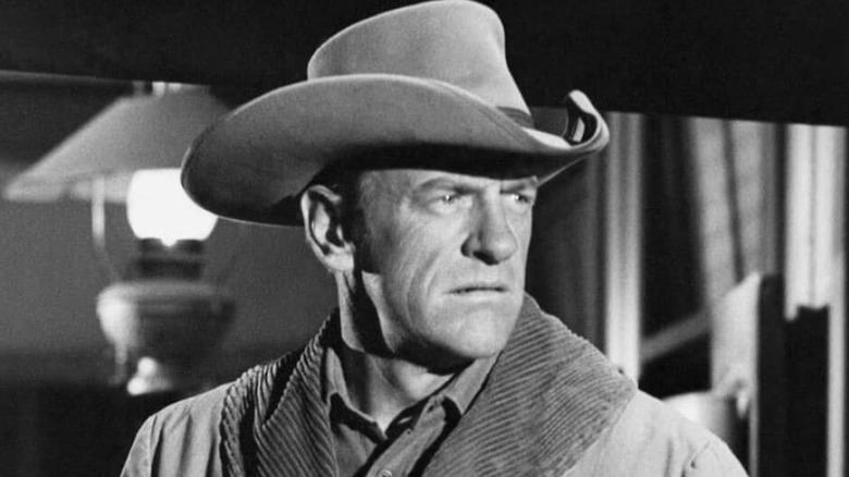 James Arness looks cheesed as Matt Dillon in Gunsmoke