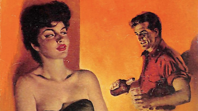 The front cover of the US version of Casino Royale shows James Bond leering at a sultry Vesper Lynd