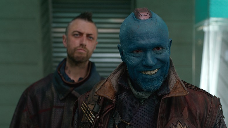 Sean Gunn and Michael Rooker in Guardians of the Galaxy