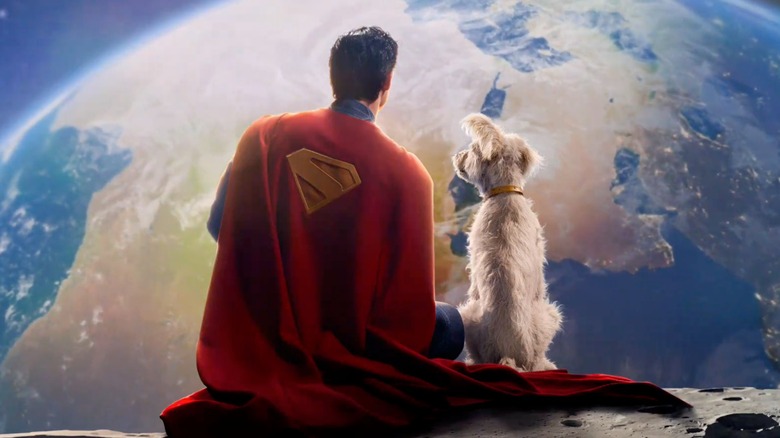 Imagem promocional do Superman com Superman e Krypto