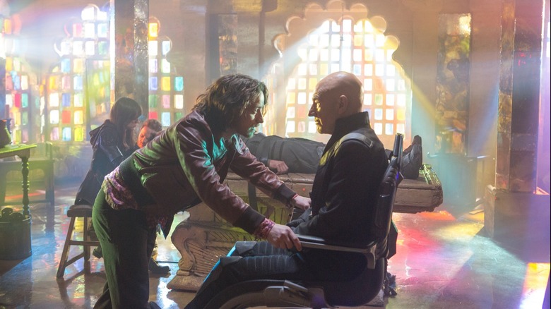 McAvoy and Stewart in X-Men: Days of Future Past