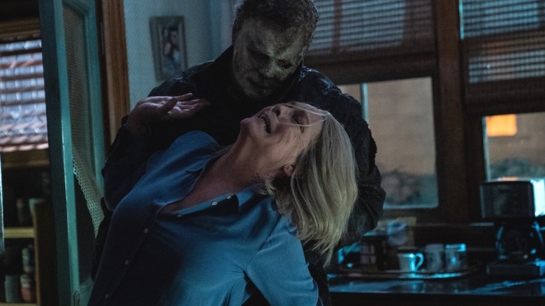 Laurie Strode and Michael Myers in Halloween Ends