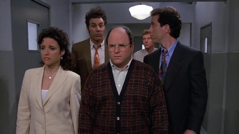 Julia Louis-Dreyfuss, Michael Richards, Jerry Seinfeld, and Jason Alexander in Seinfeld