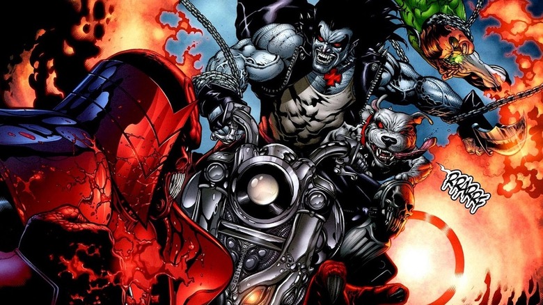 Lobo rides a motorcycle with his dog named Dawg