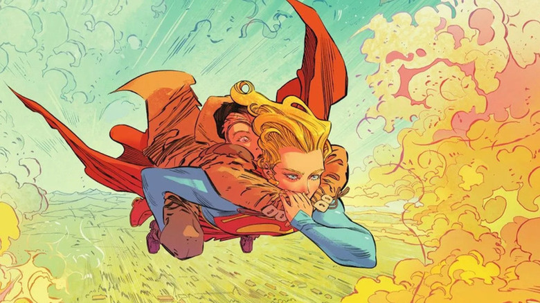 Supergirl soars in the comic book Supergirl: Woman of Tomorrow