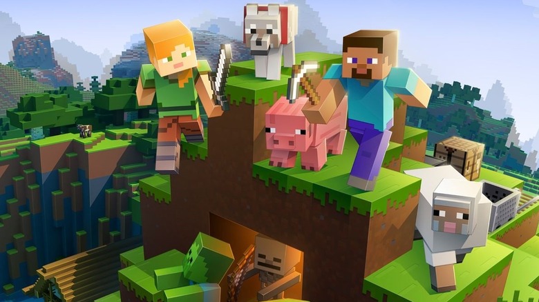 Minecraft video game animals