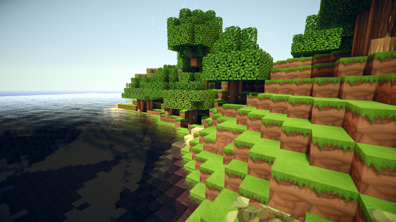 Minecraft video game island
