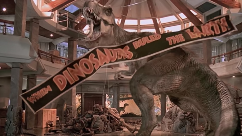 Jurassic Park T. Rex when dinosaurs ruled the earth