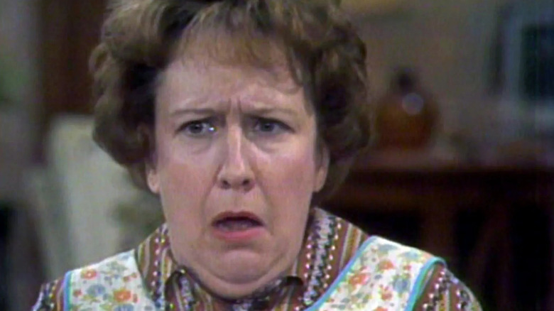 Edith looking worried in All in the Family