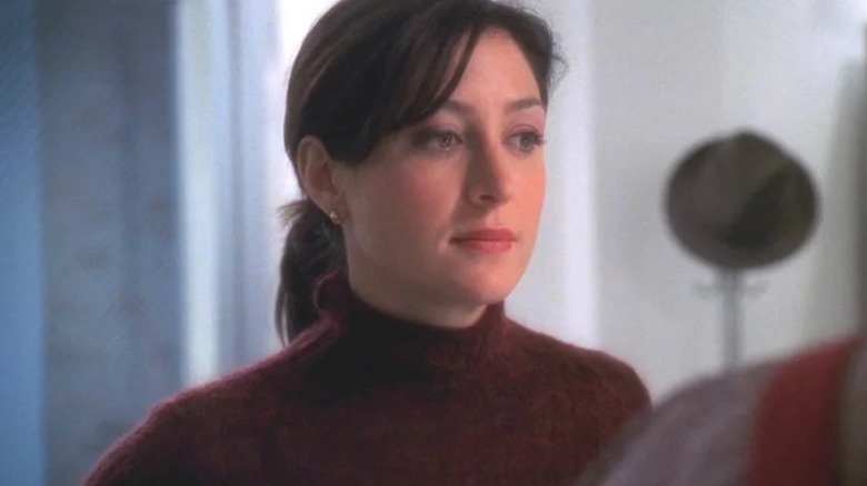 Sasha Alexander's Kate Todd looking serious on NCIS