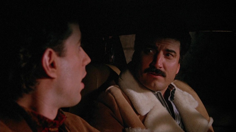 Jerry Seinfeld stares slack-jawed at Keith Hernandez in Seinfeld