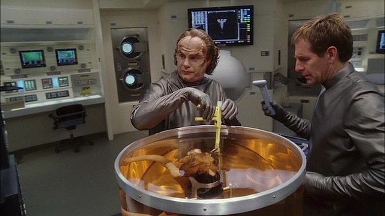 Phlox in the sickbay on Star Trek: Enterprise