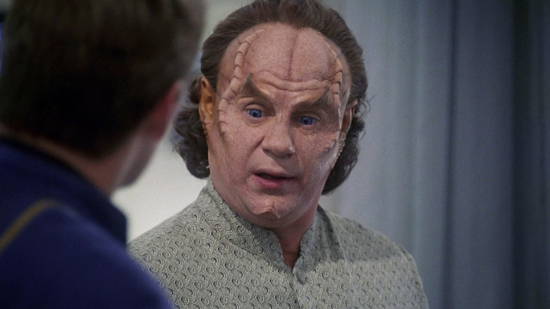 Dr. Phlox from Star Trek: Enterprise talking to the captain